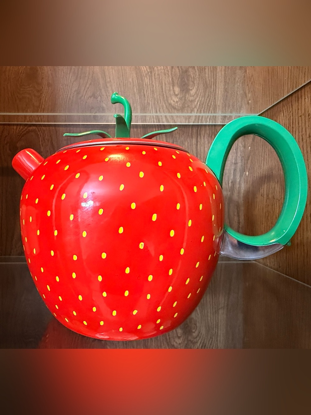 Vintage 90’s Copco Strawberry Tea Kettle Enamel 2.5Qt Cottage Core ,No Cap, new